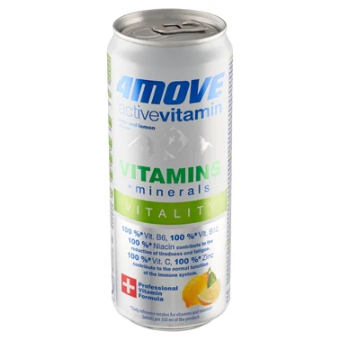 4Move Active Vitamin Gazowany napój smak limonki i cytryny 330 ml - 4