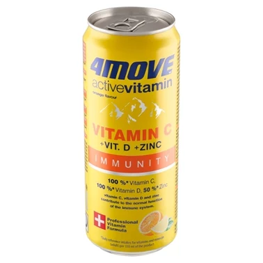 4Move Active Vitamin Gazowany napój smak pomarańczowy 330 ml - 2