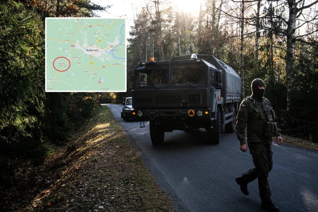 Bydgoszcz. Tajemniczy obiekt spadł do lasu. Media: To pocisk Bydgoszcz. Tajemniczy obiekt spadł do lasu. Media: To pocisk