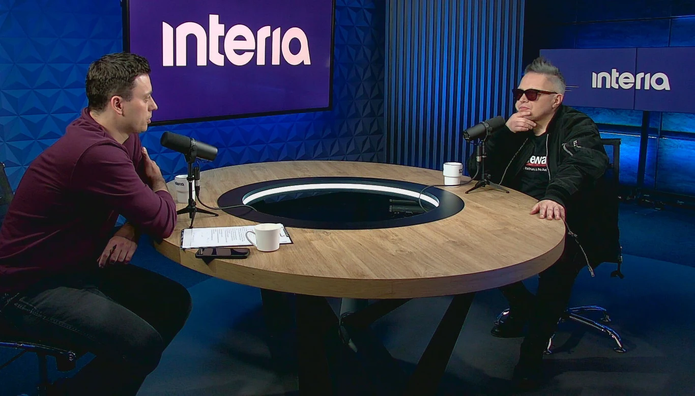 Piotr Witwicki i Muniek Staszczyk w studiu Interiii Piotr Witwicki i Muniek Staszczyk w studiu Interiii