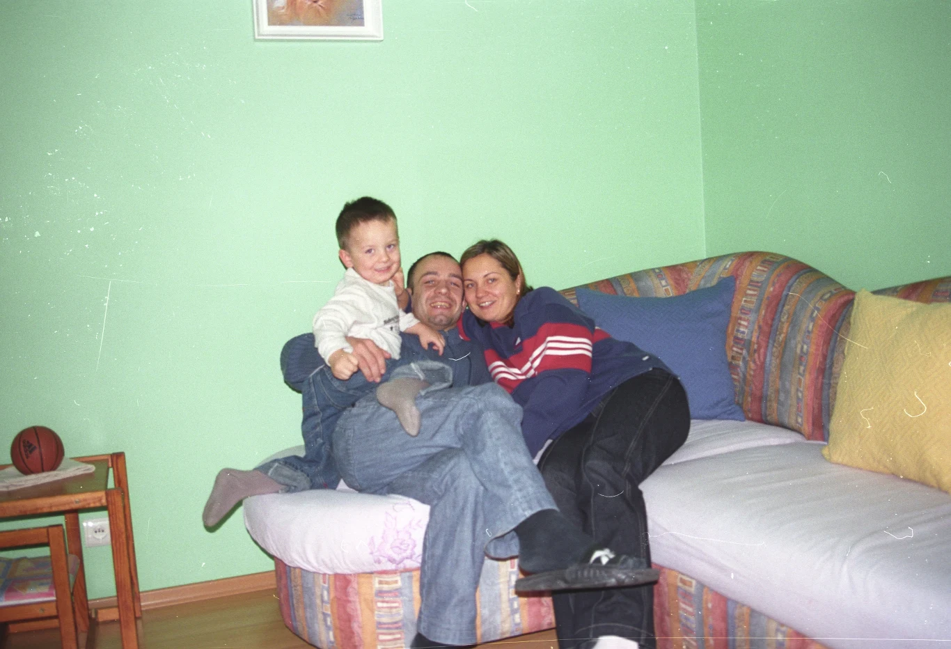 Dariusz Jabłoński z rodziną w 2003 roku