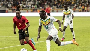 Sadio Mane w meczu Senegalu z Mozambikiem
