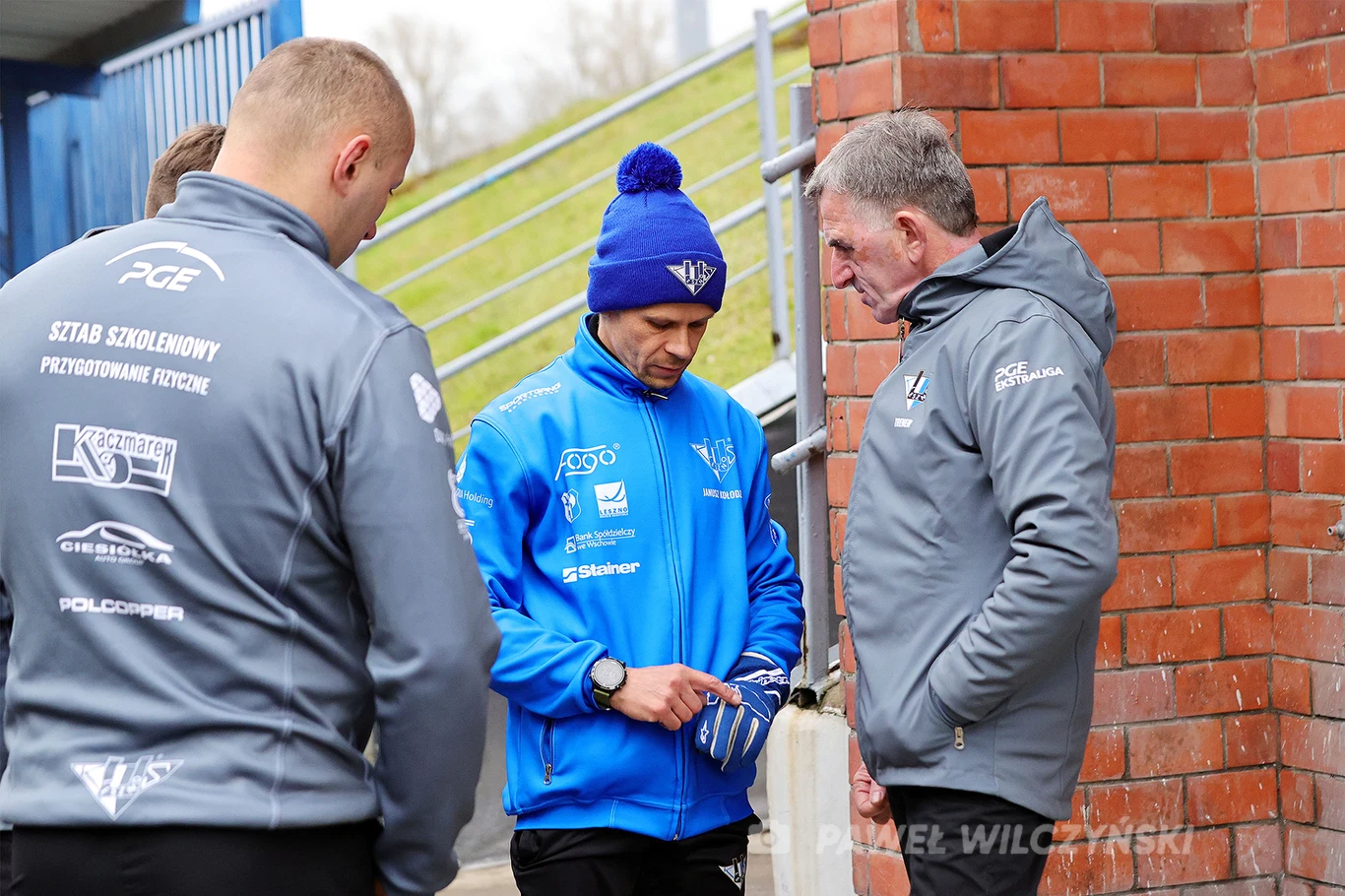 Janusz Kołodziej i trener Roman Jankowski Janusz Kołodziej i trener Roman Jankowski