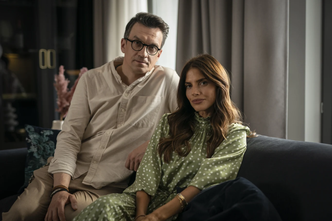 Michał Czernecki i Weronika Rosati na planie serialu "Lulu"