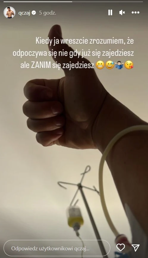 Qczaj wylądował w szpitalu! Qczaj wylądował w szpitalu!