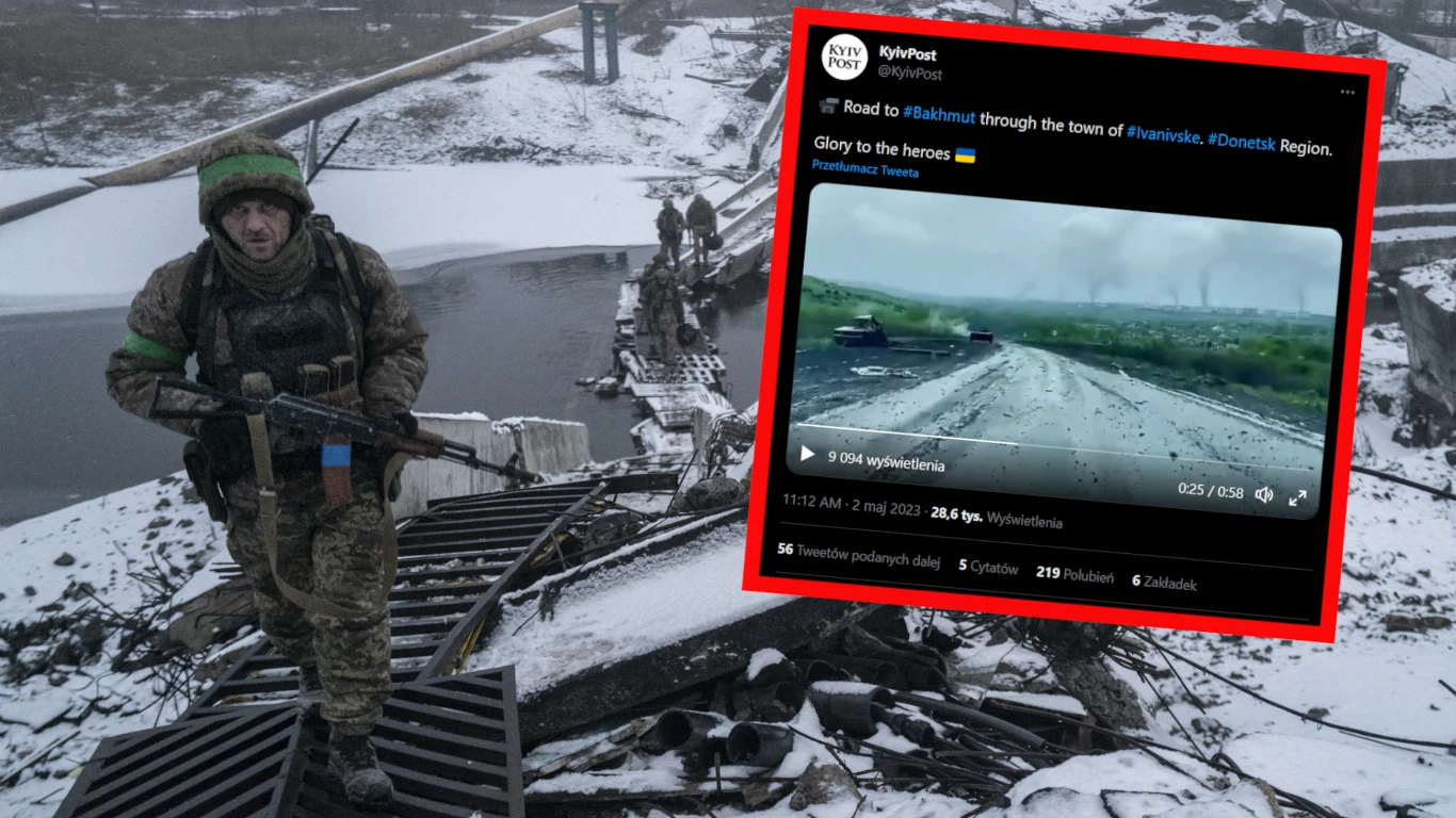 W sieci pojawiło się nagranie, pokazujące jedną z dróg do Bachmutu. Jego atmosfera przypomina film postapo W sieci pojawiło się nagranie, pokazujące jedną z dróg do Bachmutu. Jego atmosfera przypomina film postapo