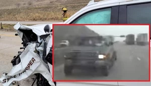 Jechał pod prąd lewym pasem autostrady. Policjant zagrał z nim w cykora