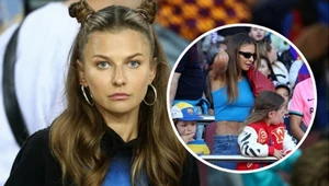 Anna Lewandowska kibicuje w obcisłym topie. Pokazała płaski brzuch