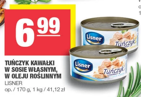 Lisner Tuńczyk w kawałkach w sosie własnym 170 g