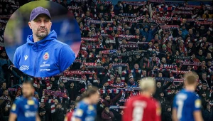 Kibice Wisły Kraków na treningu piłkarzy. Była rozmowa
