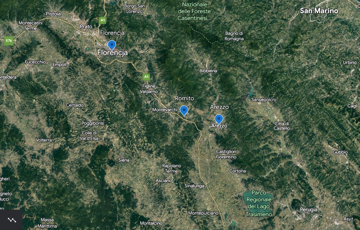 Most skracać miał drogę między Florencją a Arezzo Most skracać miał drogę między Florencją a Arezzo