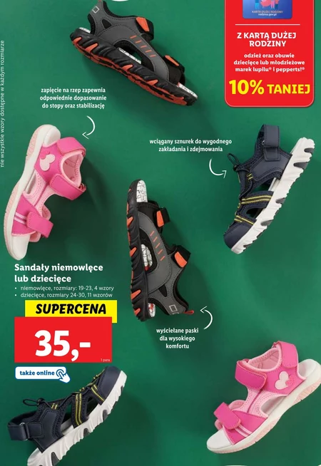 Sandały dziecięce Lupilu