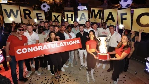 Piłkarze Wrexhamu celebrują awans. Huczna impreza w Las Vegas