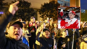 Kibice godnie przywitali reprezentację Polski po wielkim sukcesie. W ramce Bartłomiej Jeziorski