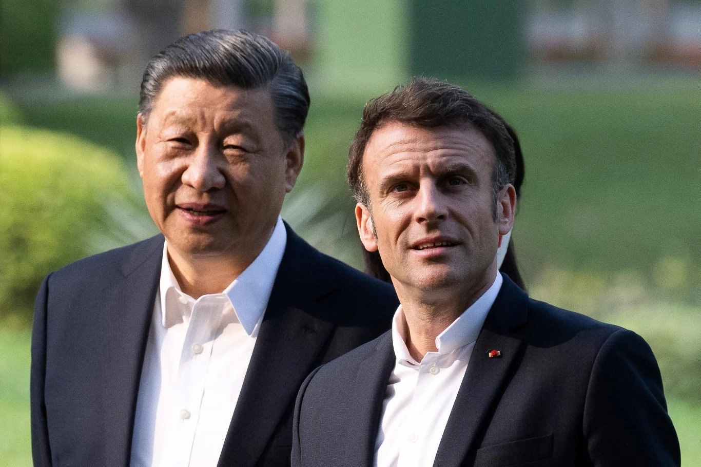 Prezydent Francji Emmanuel Macron w trakcie wizyty w Chinach