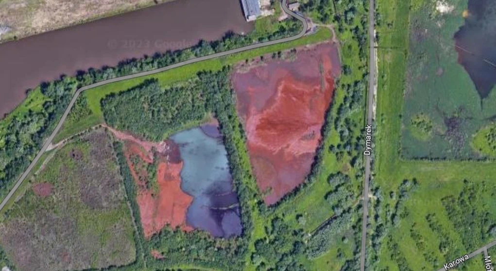 Rejon ulicy Dymarek widziany z góry Rejon ulicy Dymarek widziany z góry