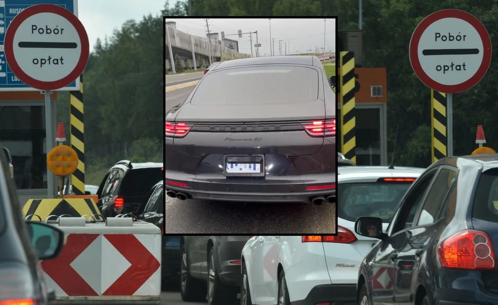 Kierowca Porsche znalazł nietypowy sposób na uniknięcie poboru opłat.