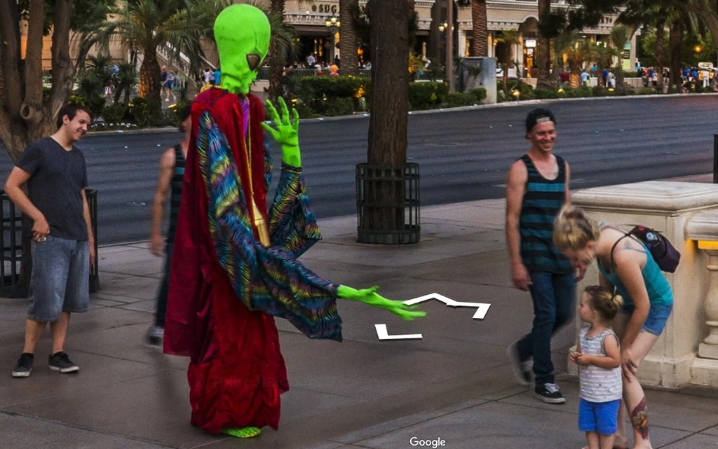 Niecodzienna sytuacja w Google Street View czy standard?