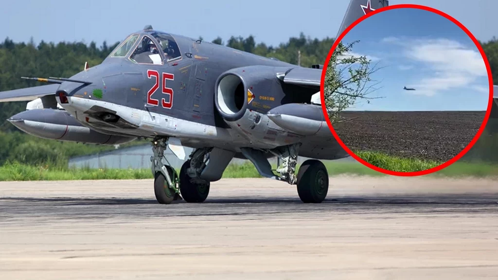 Dwa ukraińskie Su-25 atakują rosyjskie pozycje podczas niskich przelotów