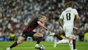 Erling Haaland w meczu Realu Madryt z Manchesterem City