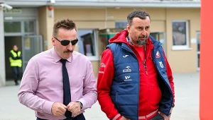 Prezes Krzysztof Mrozek z trenerem kadry Rafałem Dobruckim