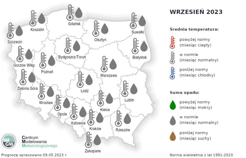 Prognoza pogody na wrzesień 2023 Prognoza pogody na wrzesień 2023