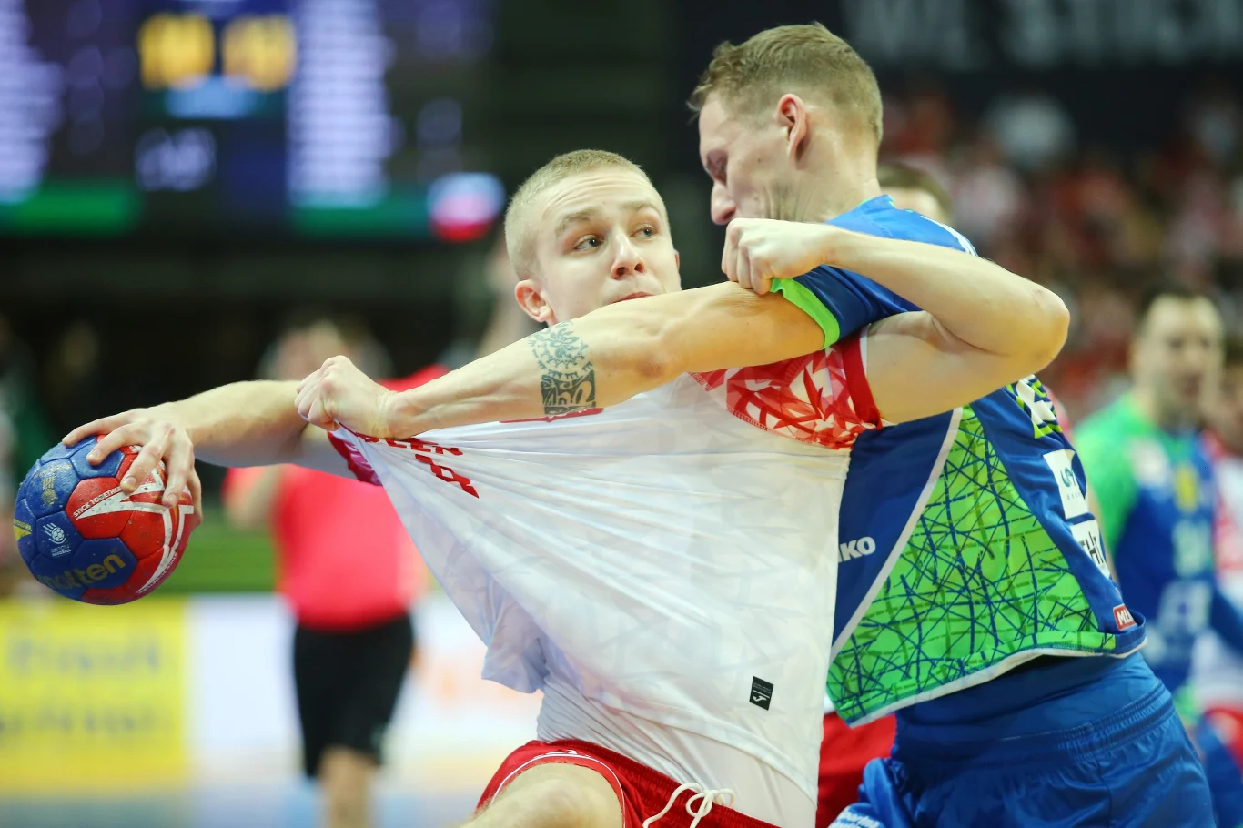 Piotr Jędraszczyk w meczu ze Słowenią podczas mistrzostw świata