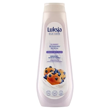 Luksja Silk Care Kremowy płyn do kąpieli smakowita jagodowa babeczka 900 ml - 0