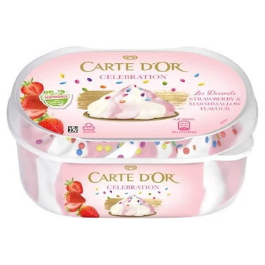 Carte D'Or Celebration Les Desserts Lody truskawkowe i lody o smaku pianki cukrowej 850 ml - 0
