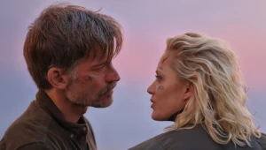 Nikolaj Coster-Waldau i Maika Monroe w filmie "God is a Bullet"