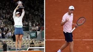 Iga Świątek (z lewej) i Hubert Hurkacz (z prawej)