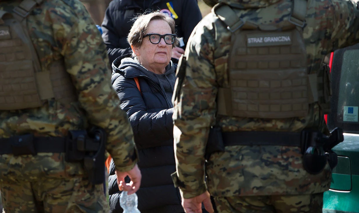 Agnieszka Holland na planie "Zielonej granicy" Agnieszka Holland na planie "Zielonej granicy"