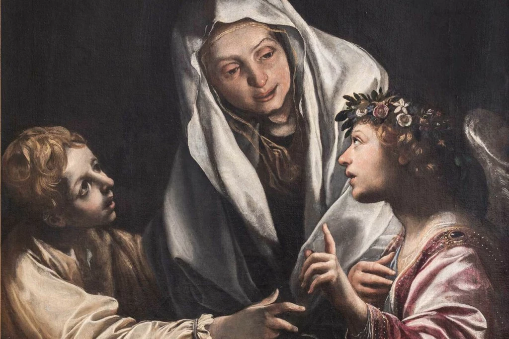Św. Franciszka Rzymianka widywana jest na obrazach wraz z aniołem stróżem 