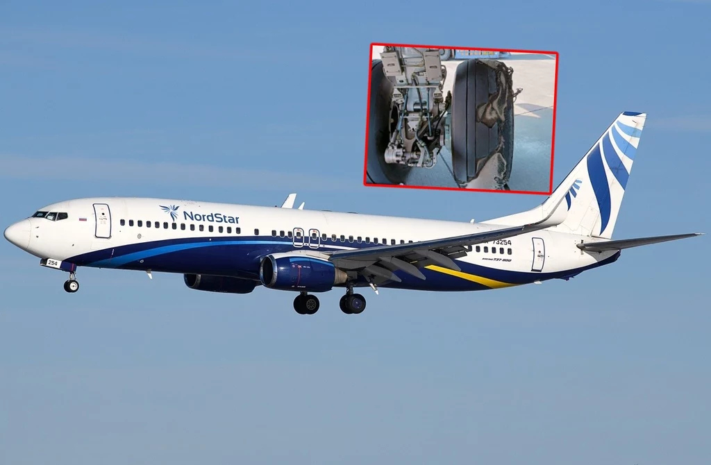 Rosja: Samolot NordStar Airlines stracił część opony Rosja: Samolot NordStar Airlines stracił część opony