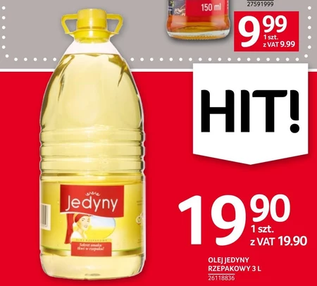 Jedyny Olej rzepakowy 0,9 l