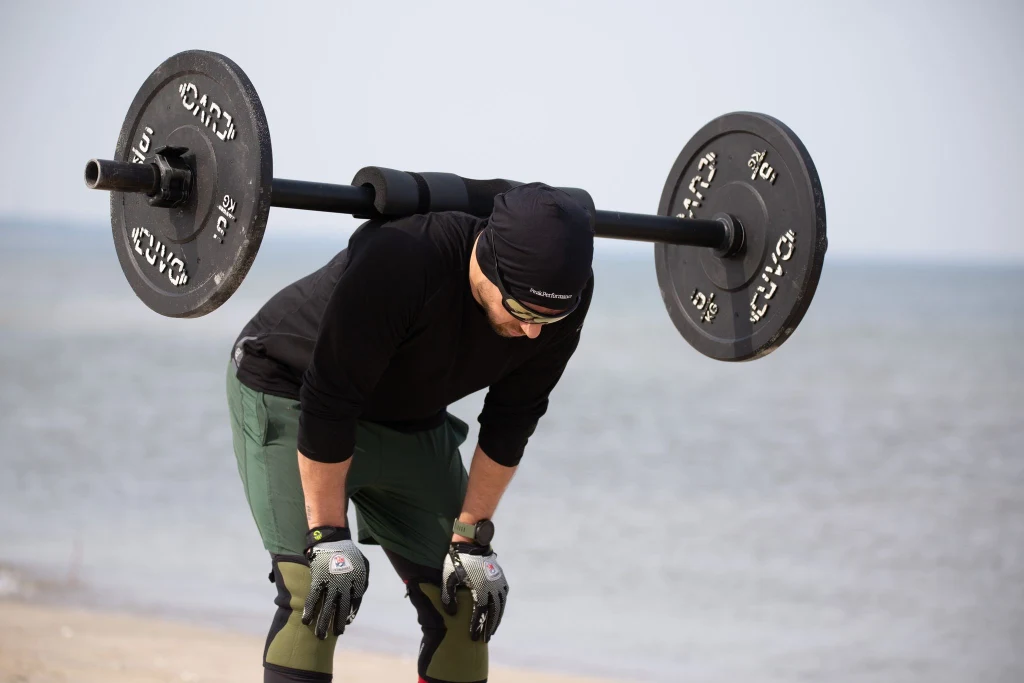 Tomasz Brzózka podczas jednego ze swoich treningów