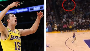 Austin Reaves popisał się kapitalnym trafieniem w czasie szóstego meczu między Los Angeles Lakers a Golden State Warriors