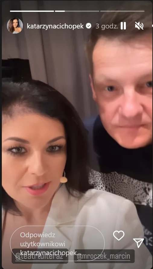 Katarzyna Cichopek z "mężem" Mroczkiem Katarzyna Cichopek z "mężem" Mroczkiem