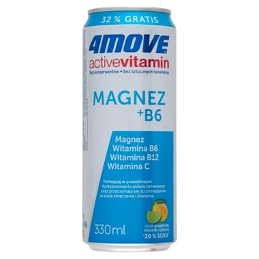 4Move Active Vitamin Gazowany napój smak cytrusów 330 ml - 7