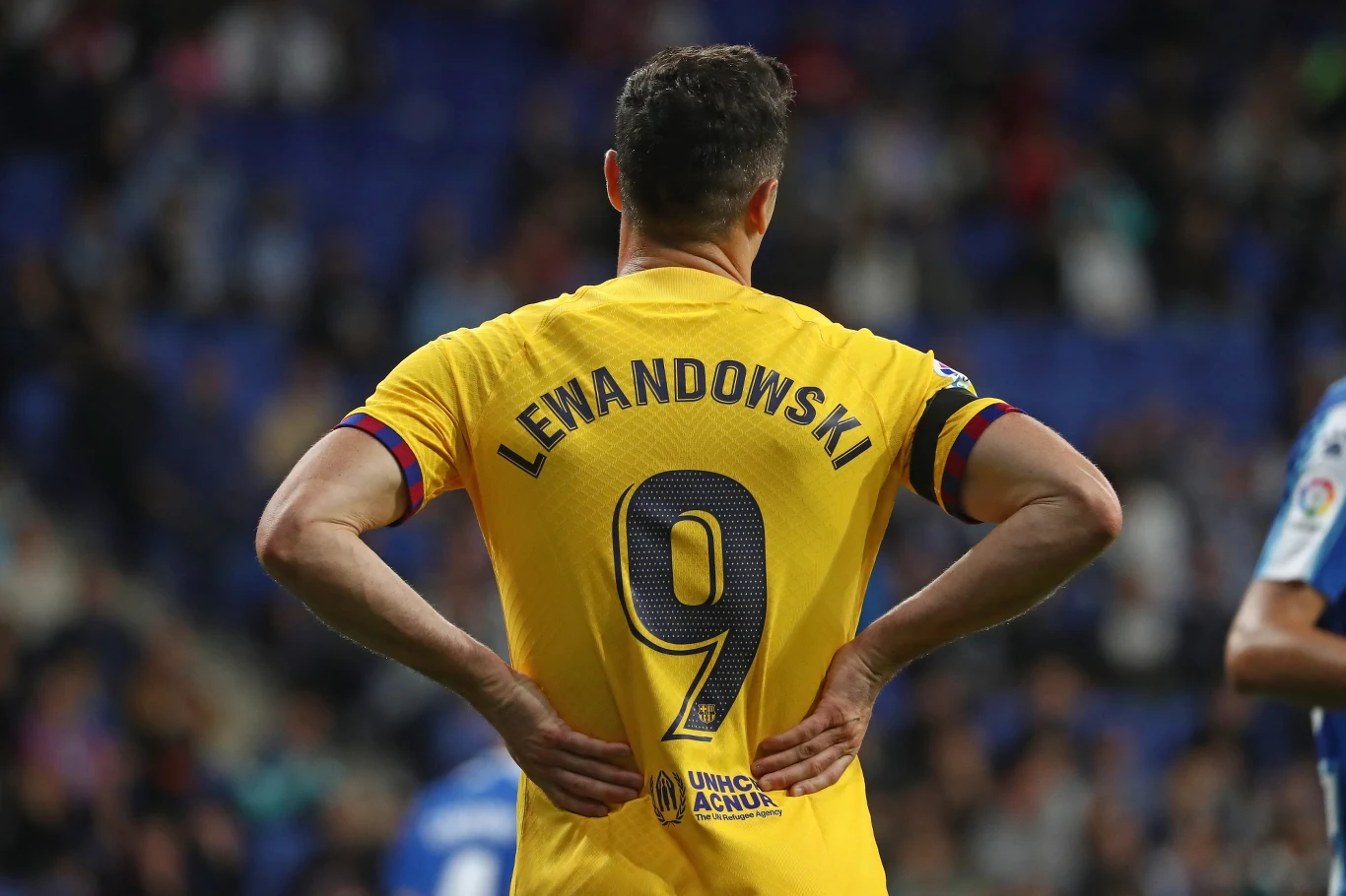 Robert Lewandowski podczas meczu FC Barcelona