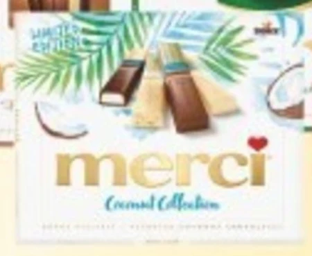merci Coconut Collection 4 rodzaje kokosowych specjałów czekoladowych 250 g