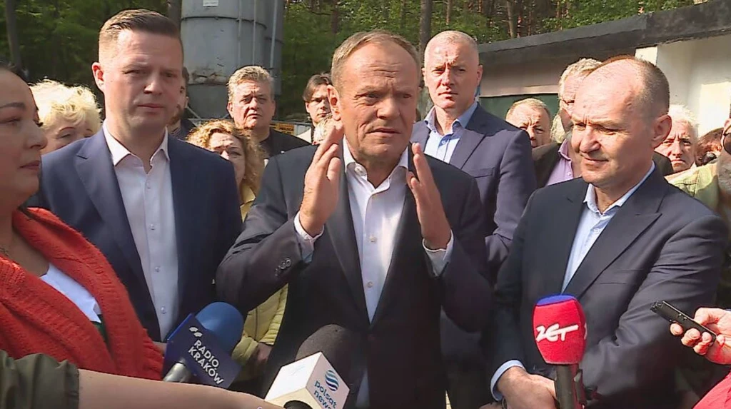 Donald Tusk w Trzebini Donald Tusk w Trzebini