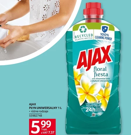 Ajax BOOST Aktywny Węgiel i limonka płyn uniwersalny 1l