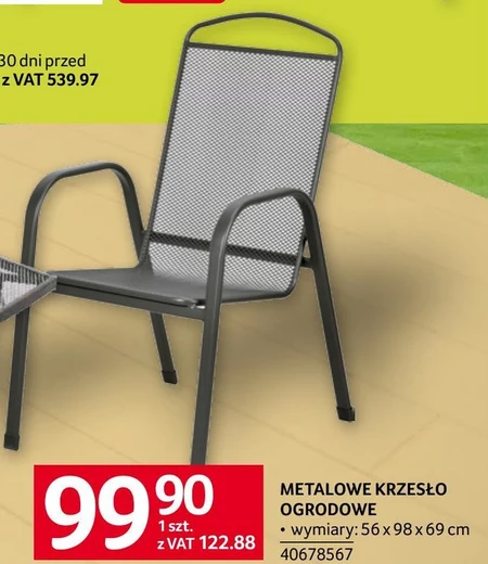 Krzesło ogrodowe