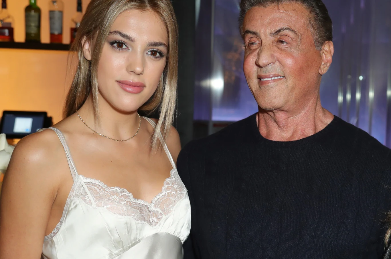 Sistine Stallone z ojcem Sistine Stallone z ojcem