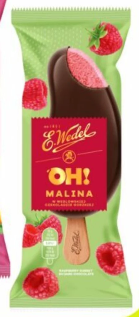 E. Wedel Oh! Sorbet malina w wedlowskiej czekoladzie gorzkiej 100 ml