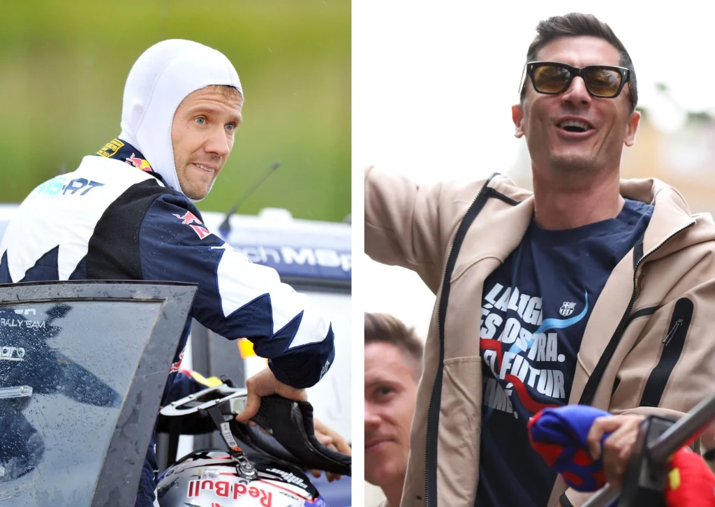 Sebastien Ogier (z lewej) wygrywał Rajd Polski, w 2015 roku wśród kibiców w Mikołajkach pojawił się Robert Lewandowski