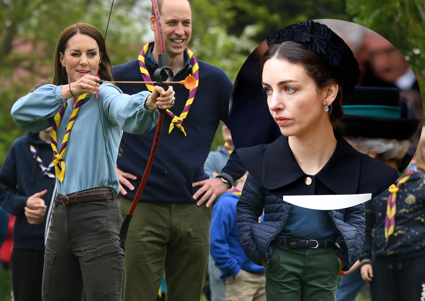 Księżna Kate, książę William i Rose Hanbury Księżna Kate, książę William i Rose Hanbury