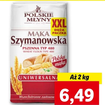 Polskie Młyny Mąka Szymanowska pszenna uniwersalna typ 480 1 kg