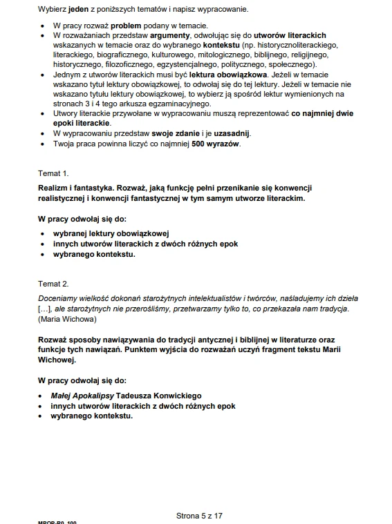 Matura 2023: Polski rozszerzony, arkusze CKE i odpowiedzi Matura 2023: Polski rozszerzony, arkusze CKE i odpowiedzi